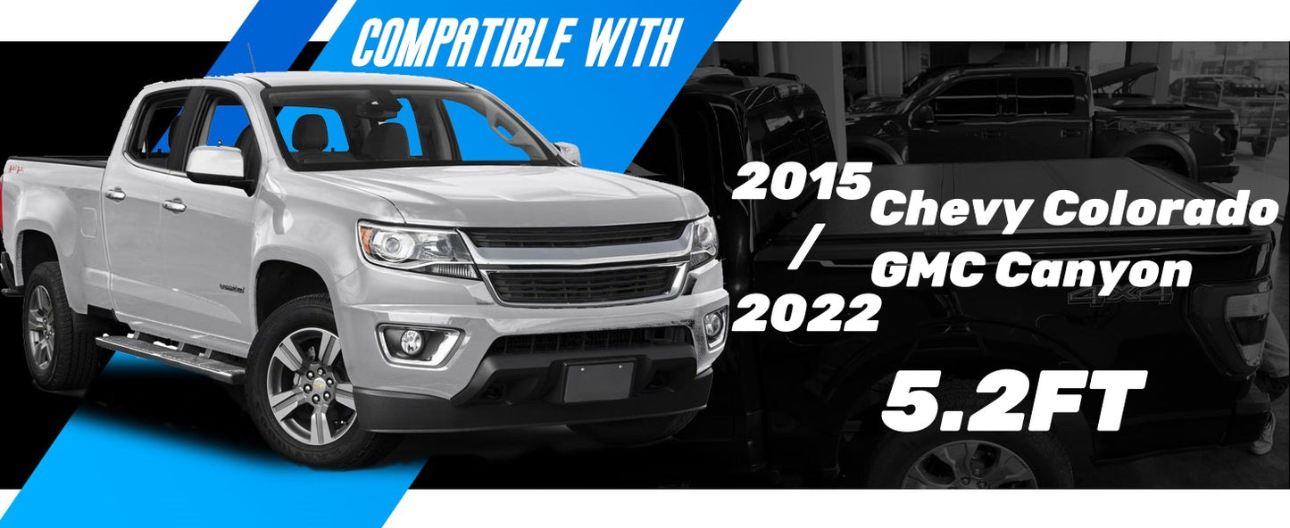2015-2025 Chevrolet Colorado/GMC Canyon Hard Tri-Fold Truck Bed Tonneau Cover