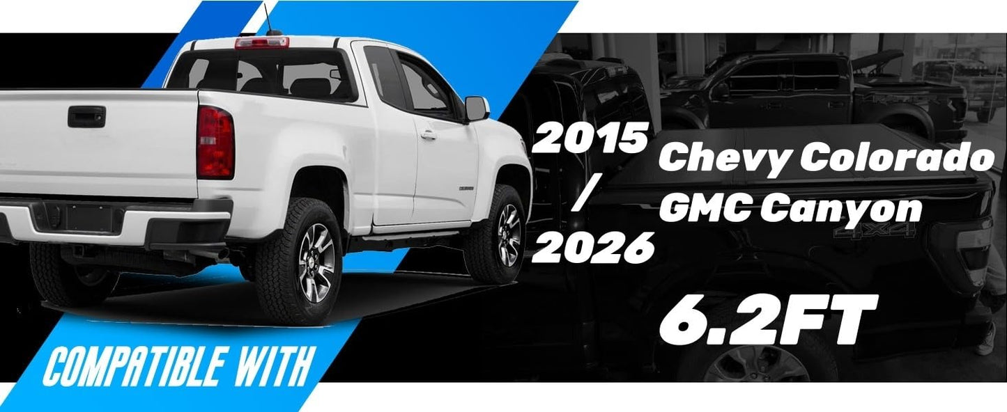 2015-2025 Chevrolet Colorado/GMC Canyon Hard Tri-Fold Truck Bed Tonneau Cover
