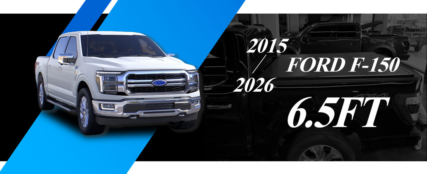 2015-2025 Ford F-150 Hard Tri-Fold Truck Bed Tonneau Cover