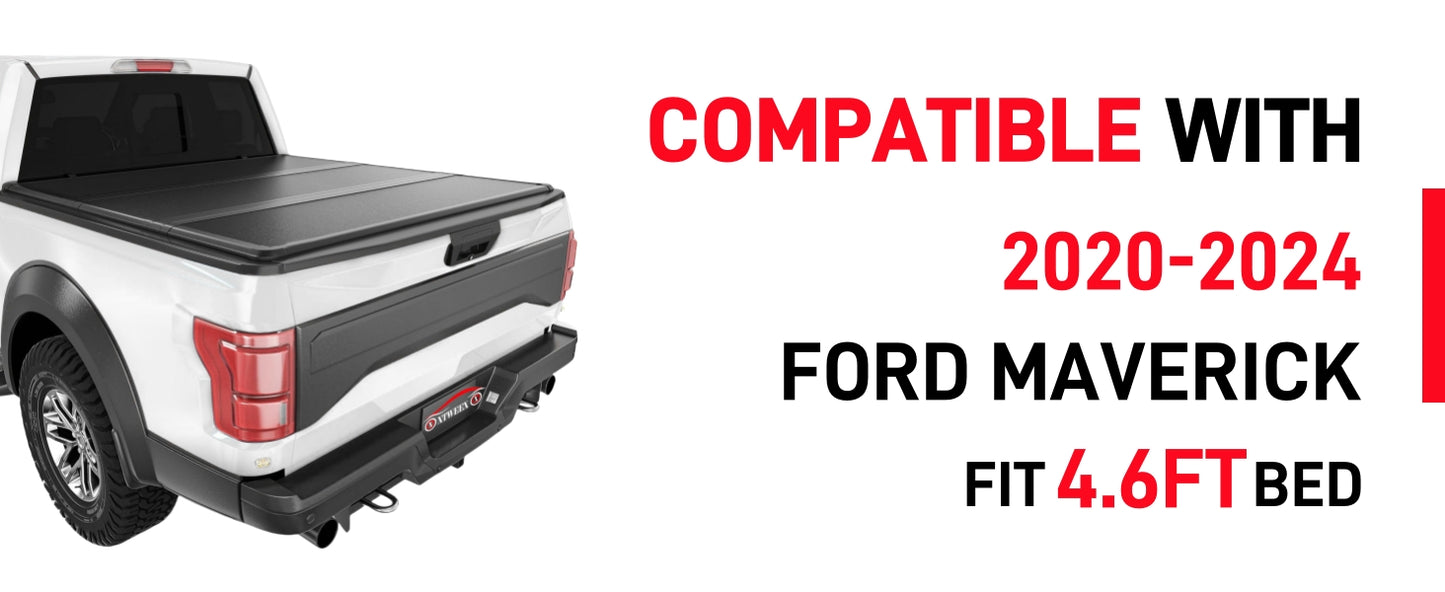 2022-2026 Ford Maverick Hard Tri-Fold Truck Bed Tonneau Cover 4.6 ft (54.4") Bed