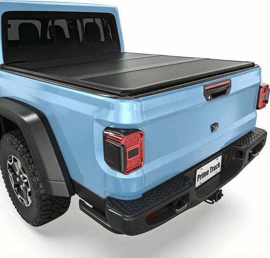 2020-2026 Jeep Gladiator  Fleetside (Not for Stepside) Hard Tri-fold Truck Bed Tonneau Cover 5 FT (60") Bed w/ or w/o Utility Track System