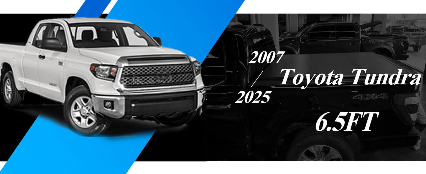 2007-2025 Toyota Tundra Hard Tri Cover w/o Trail Special Edition Storage Boxes