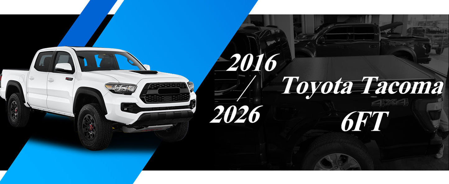 2016-2025 Toyota Tacoma Hard Tri Cover w/o Trail Special Edition Storage Boxes